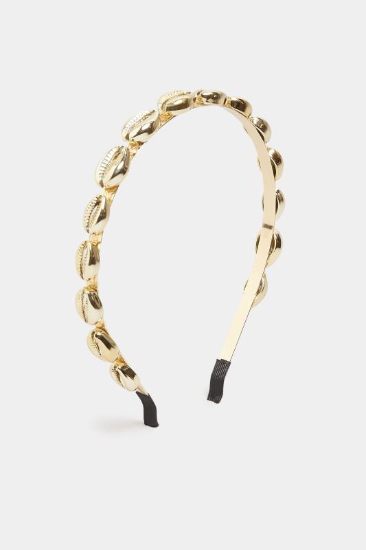 Gold Shell Chain Headband | Yours Clothing  2
