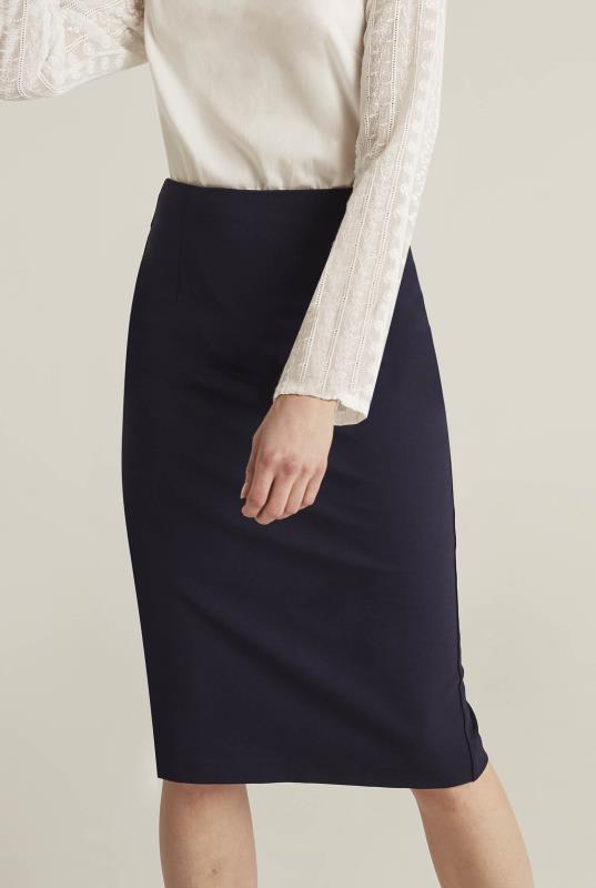 Navy Ponte Suit Pencil Skirt | Long Tall Sally