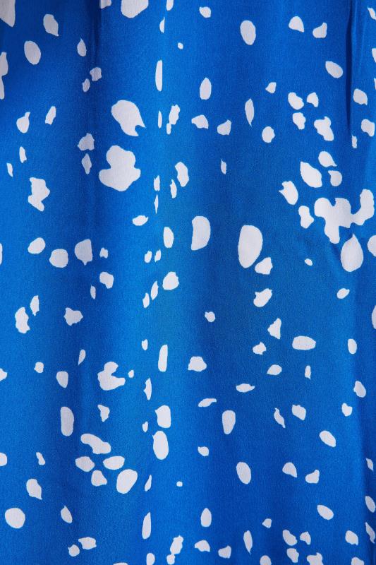 Curve Blue Dalmatian Print Square Neck Midaxi Dress_Z.jpg