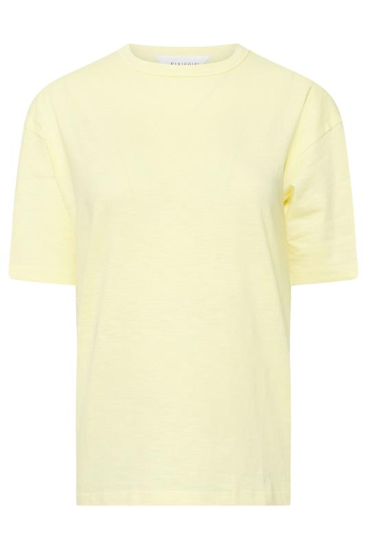 PixieGirl Petite Women's 2 PACK Grey & Yellow Seam Detail Cotton T-Shirt | PixieGirl 8