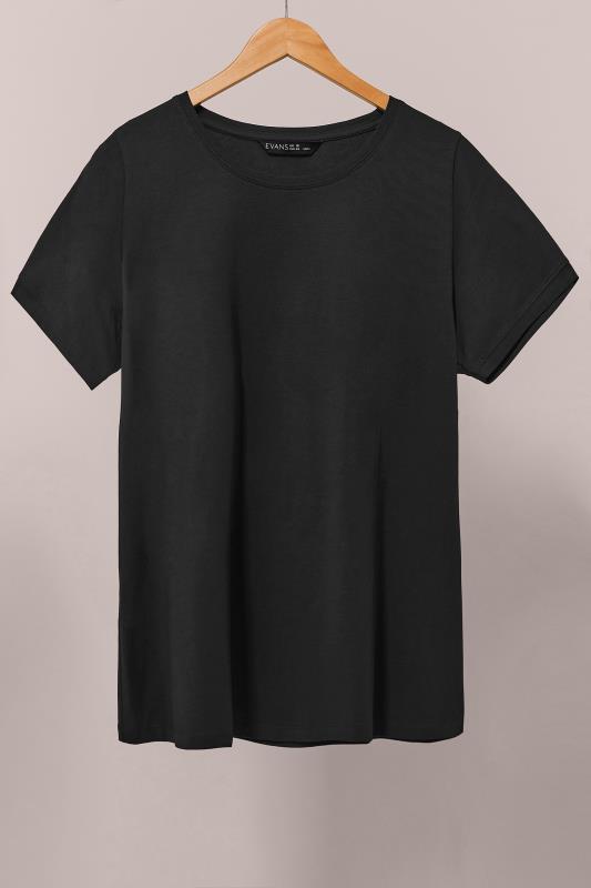 EVANS Plus Size Black Essential T-Shirt | Evans 6