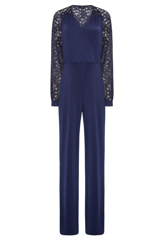 Tall Women's LTS Navy Blue Lace Back Jumpsuit | Long Tall Sally 6