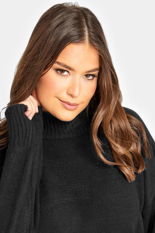 YOURS LUXURY Plus Size Black Batwing Jumper | Yours Clothing 4