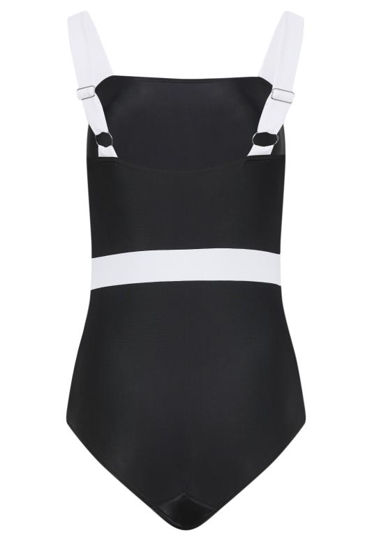 LTS Tall Women's Black & White Colourblock Swimsuit | Long Tall Sally 7