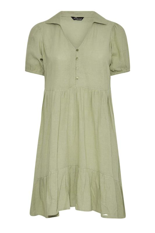 LIMITED COLLECTION Curve Sage Green Smock Dress 6