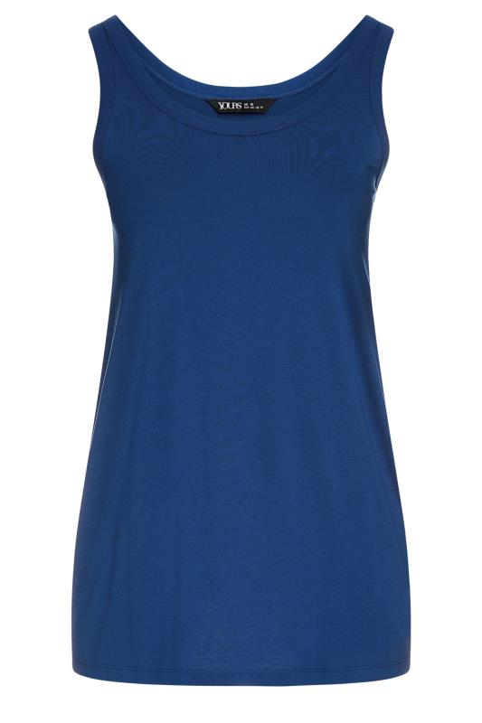 YOURS Plus Size Blue Core Vest Top | Yours Clothing 5