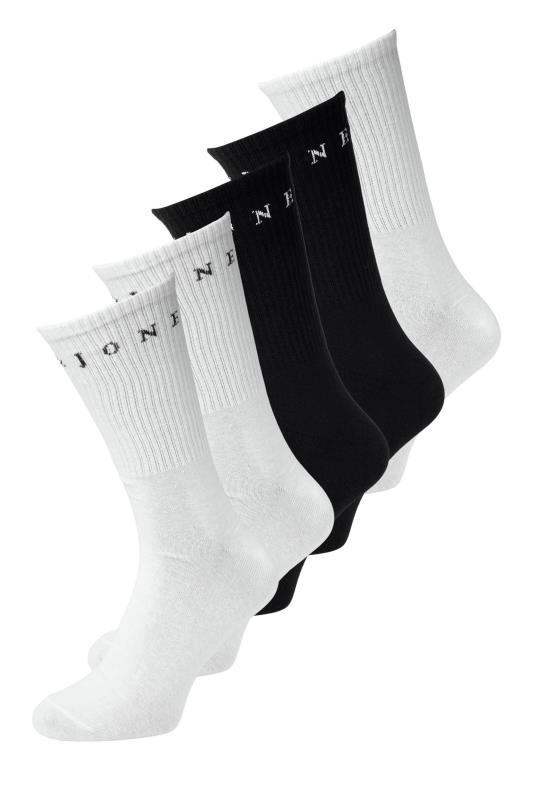 Men's  JACK & JONES Black & White 5 Pack Copenhagen Tennis Socks