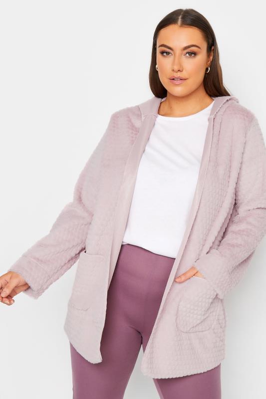 YOURS LUXURY Plus Size Pink Faux Fur Hooded Jacket | Yours Clothing 1