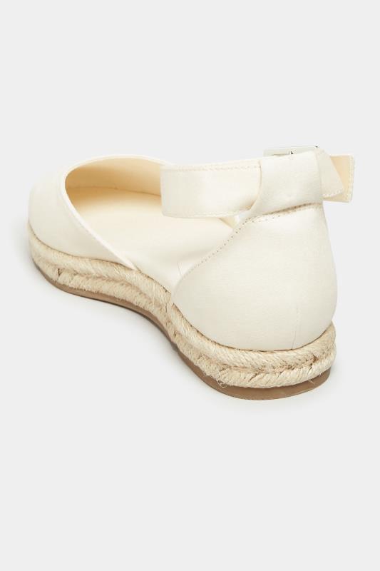 LTS White Closed Toe Espadrilles In Standard D Fit | Long Tall Sally  4