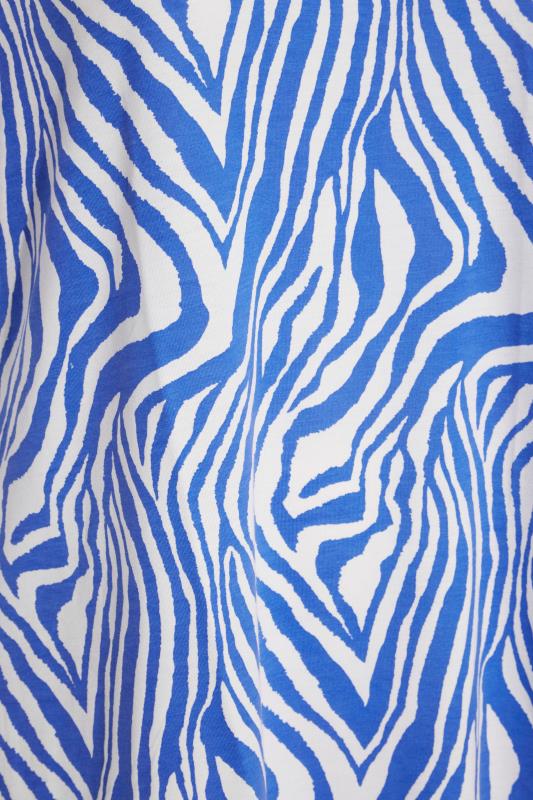 Curve Blue Oversized Zebra Print T-Shirt_Z.jpg