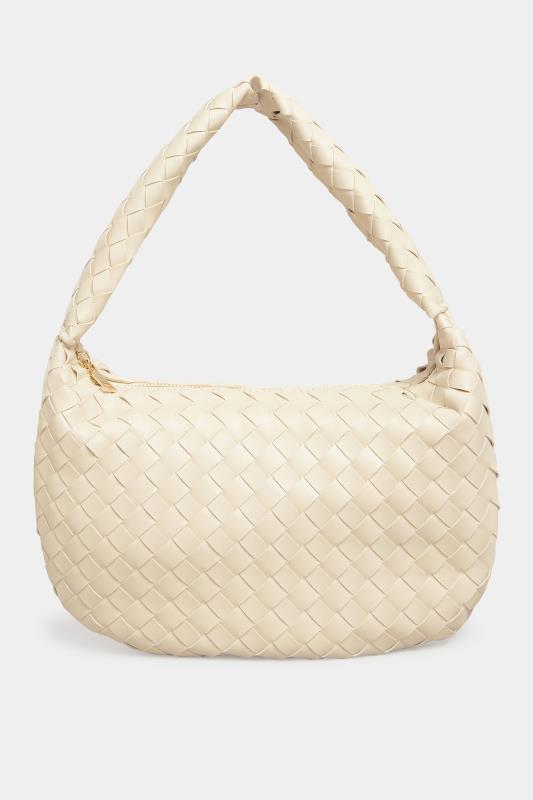 Cream Woven Slouch Handle Bag | Yours Clothing  3