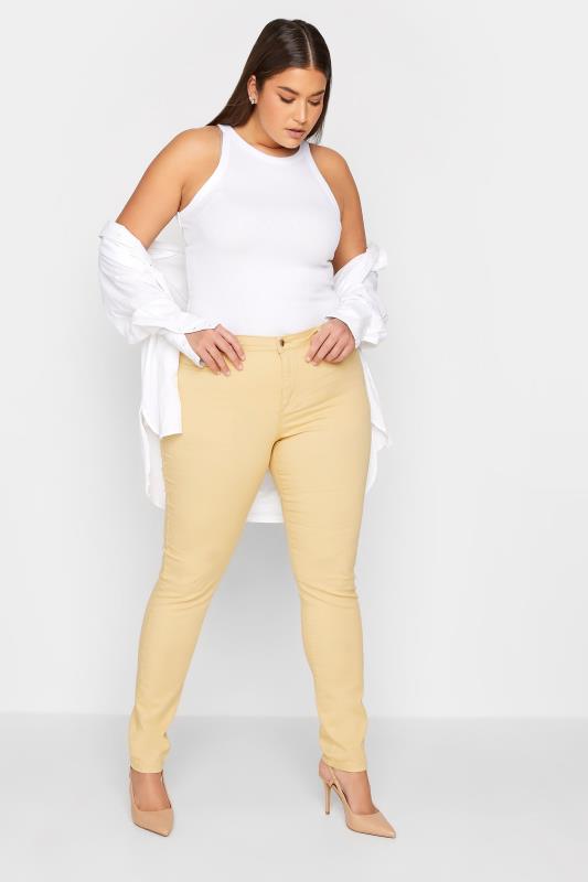 LTS Tall Women's Yellow AVA Skinny Jeans | Long Tall Sally 2