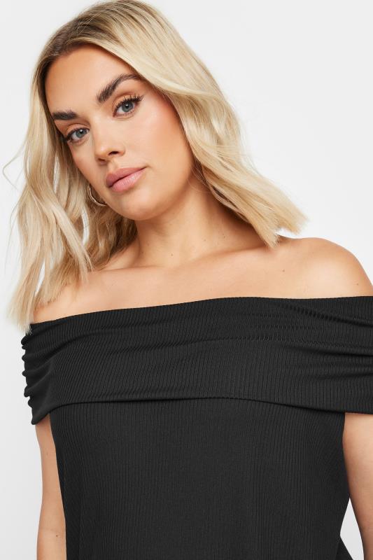 LIMITED COLLECTION Plus Size Black Bardot Top | Yours Clothing 4