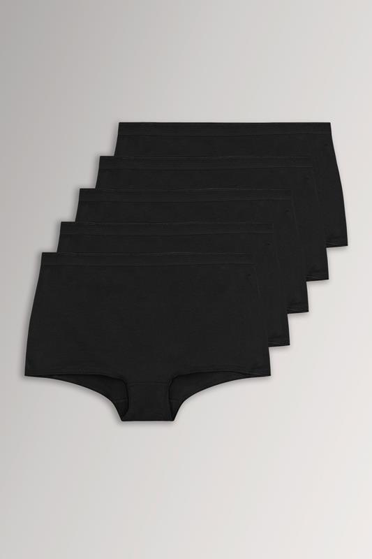  YOURS Juego 5 bragas shorts negras
