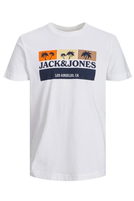 JACK & JONES Big & Tall White Malibu T-Shirt 1