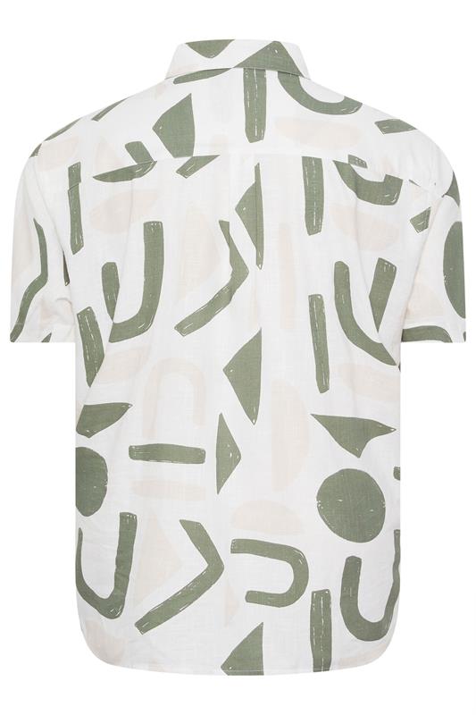 BadRhino Big & Tall Green Abstract Print Shirt | BadRhino 7