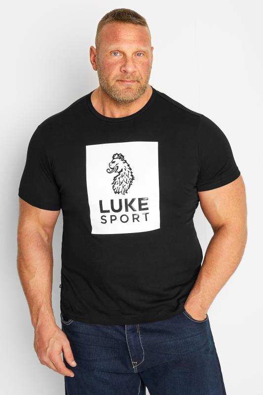 Men's  LUKE 1977 Big & Tall Black Gloss Print Logo T-Shirt