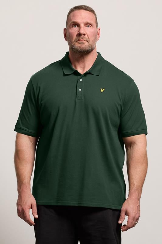 LYLE & SCOTT Big & Tall Dark Green Core Polo Shirt | BadRhino 1