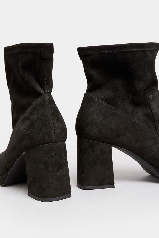 LIMITED COLLECTION Curve Black Platform Ankle Boots In Extra Wide EEE Fit | Yours Clothing  4