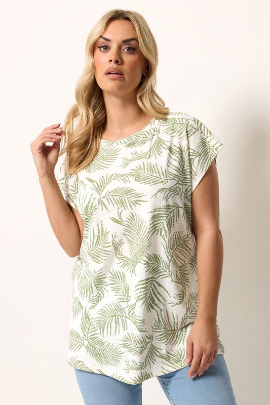 YOURSET 3 PACK Plus Size Green Palm Leaf & Zebra T-Shirts | Yours Clothing 2