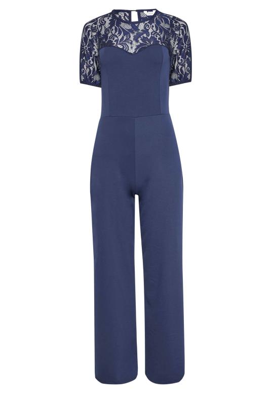 Petite Navy Blue Lace Jumpsuit 6