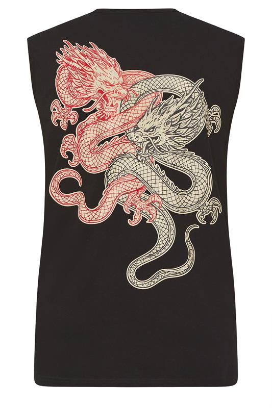 BadRhino Big & Tall Black Extra Long Dragon Graphic Muscle Vest | BadRhino 7