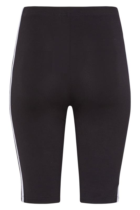 LTS Tall Women's Black Side Stripe Cycle Shorts | Long Tall Sally 5