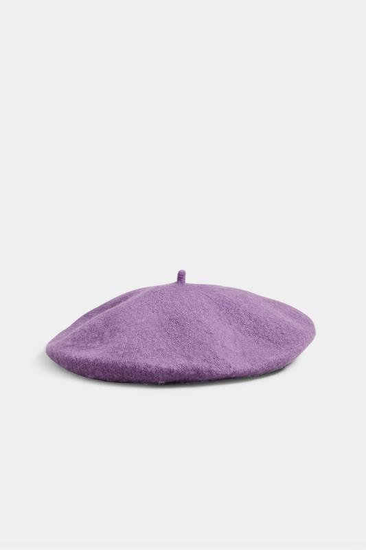 Lilac Purple Felt Beret | Yours Clothing 2