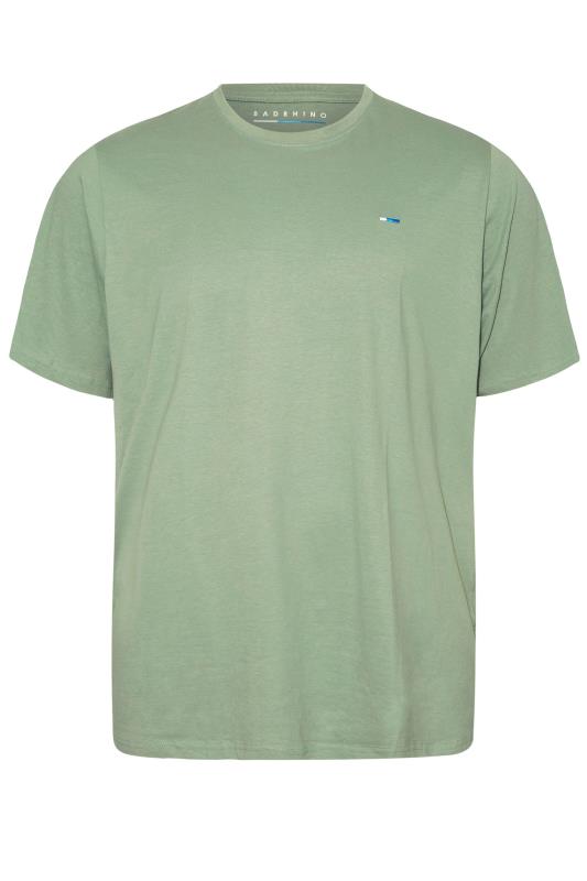 BadRhino Big & Tall Sage Green Plain T-Shirt 3