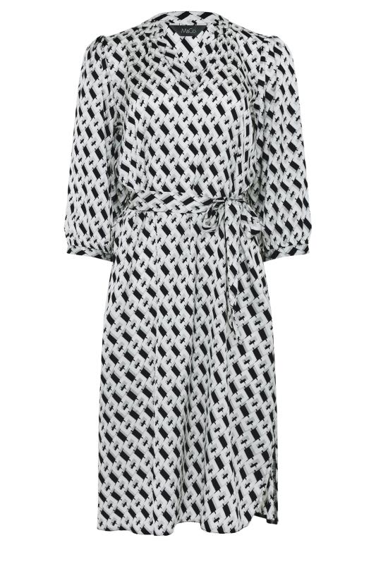 M&Co Black Geometric Print Satin Tunic Dress | M&Co 6