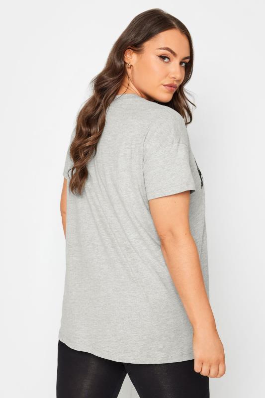 YOURS Plus Size Grey 'Atlanta' Slogan T-Shirt | Yours Clothing 3