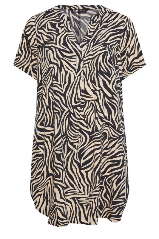 Yours Plus Size Black Zebra Print Tunic Dress | Yours Clothing 5
