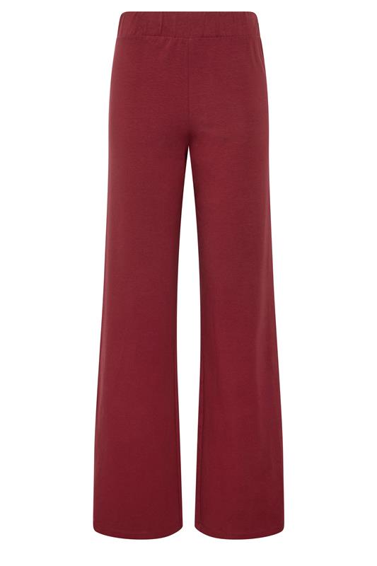 LTS Tall Women's Burgundy Red Side Stripe Cotton Wide Leg Leggings | Long Tall Sally 5