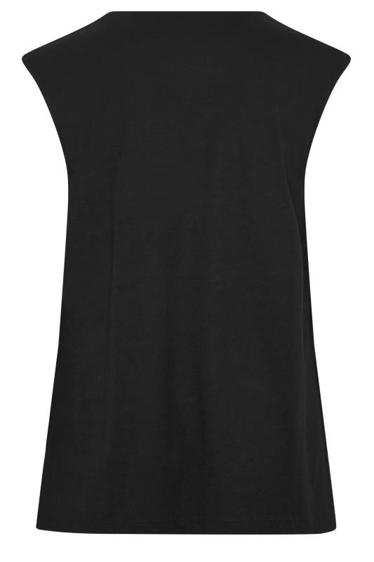 YOURS Plus Size Black 'Los Angeles' Printed Vest Top | Yours Clothing 7