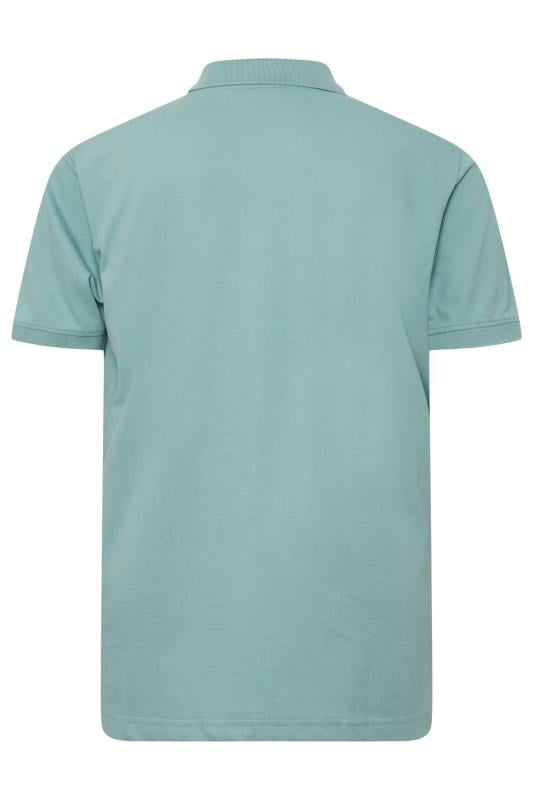 LYLE & SCOTT Big & Tall Light Blue Short Sleeve Polo Shirt | BadRhino 4