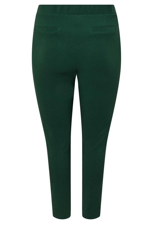 Plus Size Forest Green Ribbed Split Hem Stretch Leggings | Yours Clothing  5