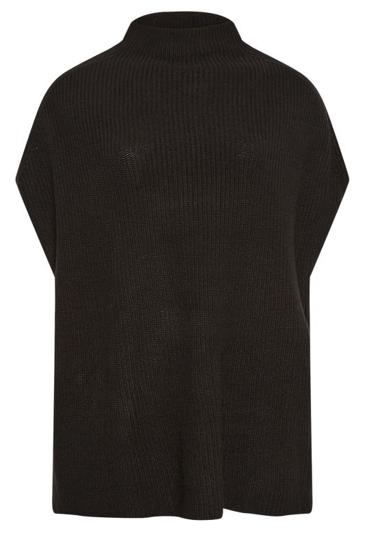 YOURS Plus Size Black High Neck Knitted Vest Top | Yours Clothing 7