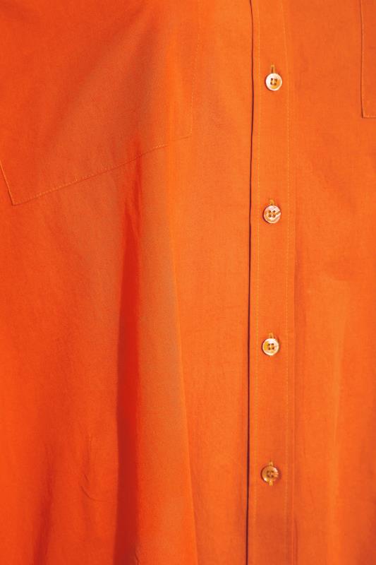LIMITED COLLECTION Curve Bright Orange Oversized Boyfriend Shirt 6