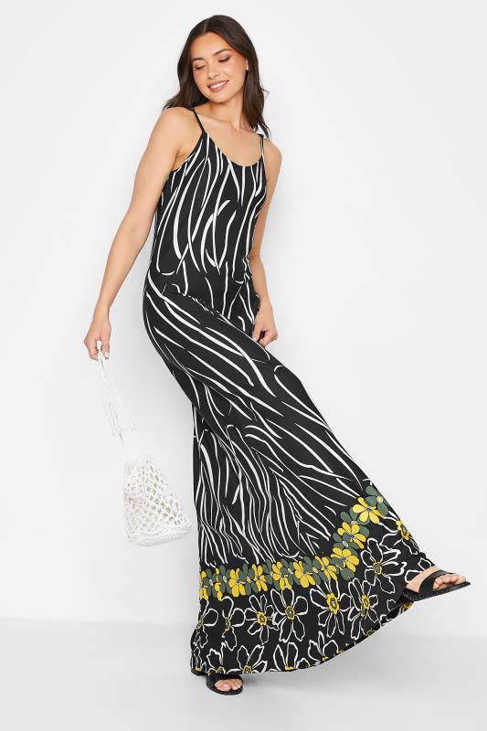 LTS Tall Black Floral Print Maxi Dress 2