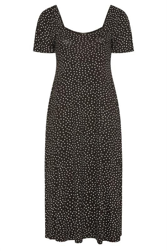 LIMITED COLLECTION Curve Black Spot Print Maxi Dress 6