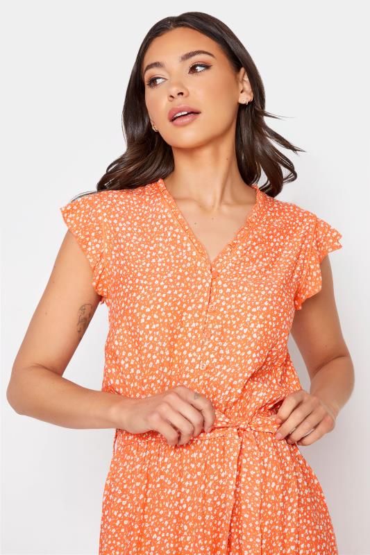 LTS Tall Orange Ditsy Print Maxi Dress_D.jpg
