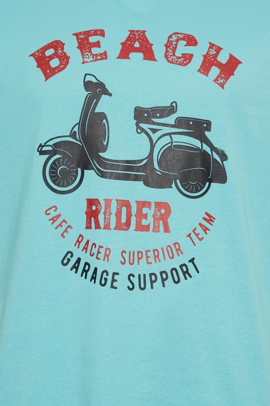 KAM Big & Tall Blue Beach Rider T-Shirt | BadRhino 2