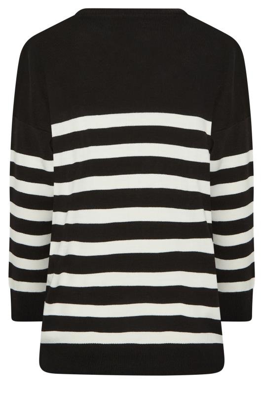 YOURS Plus Size Black Stripe Jumper | Yours Clothing 7