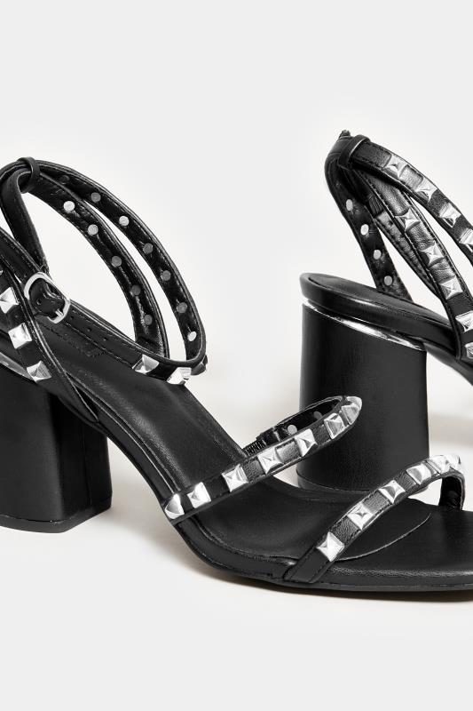 LIMITED COLLECTION Black Strappy Studded Sandals In E Wide Fit & EEE Extra Wide Fit  5