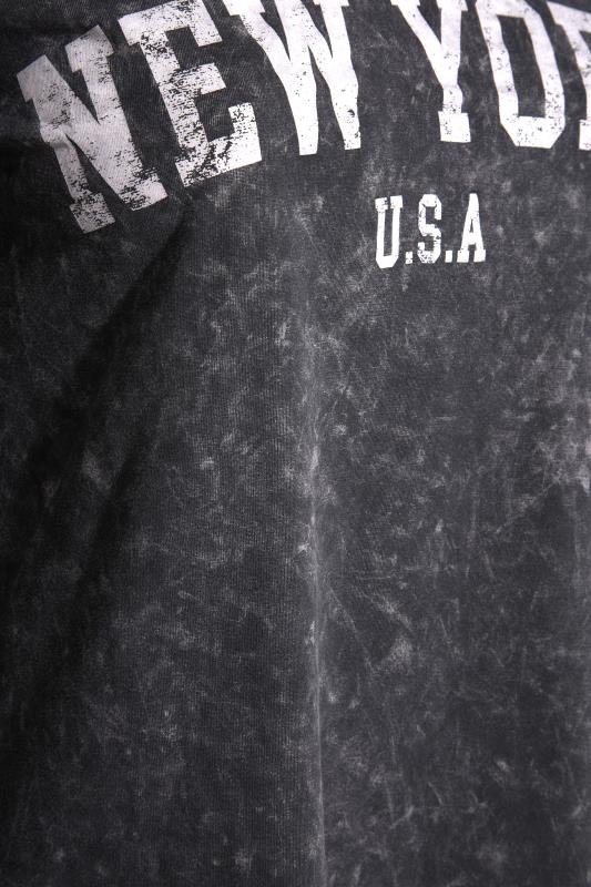 Plus Size Grey Acid Wash 'New York' Raglan T-Shirt | Yours Clothing 4