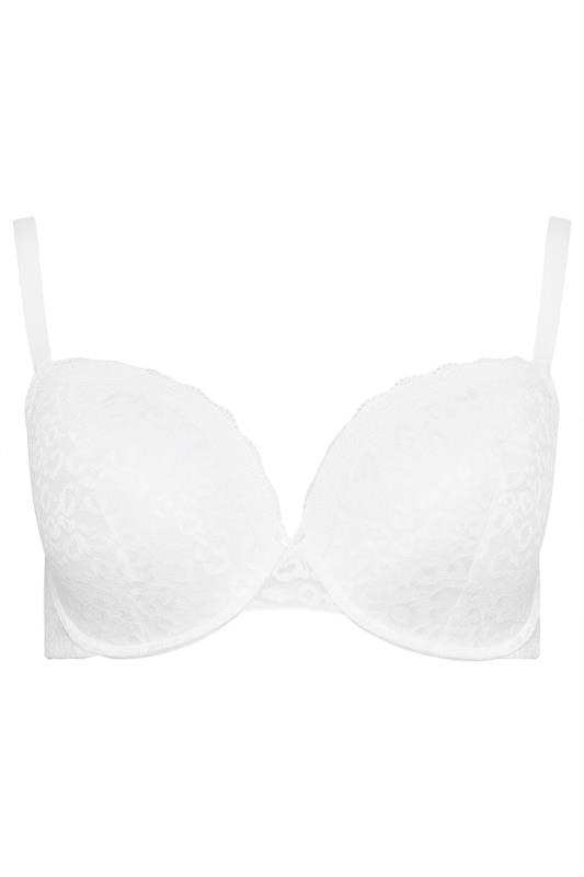 YOURS 2 PACK Blue & White Lace Trim Padded Bras | Yours Clothing 10