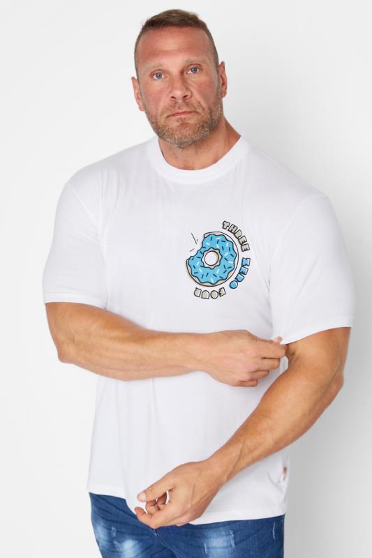 Plus Size  304 CLOTHING Big & Tall White Doh Printed T-Shirt