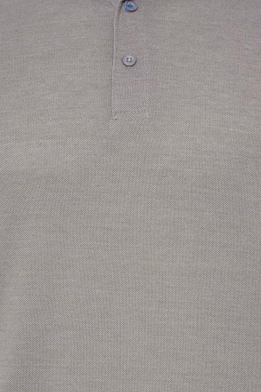 D555 Big & Tall Grey Pique Polo Shirt | BadRhino 2