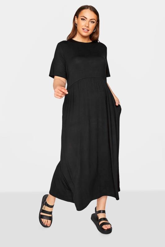 Plus Size  LIMITED COLLECTION Curve Black Throw On Maxi Dress