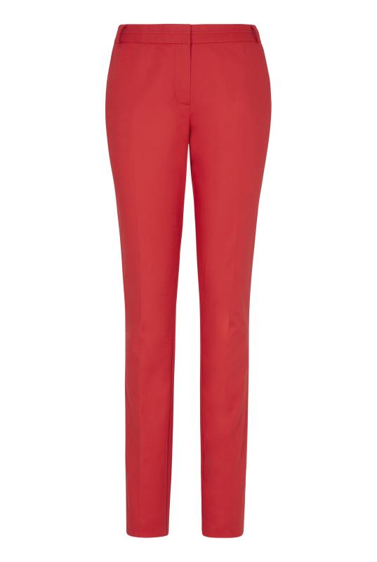 Red Compact Cotton Trouser | Long Tall Sally